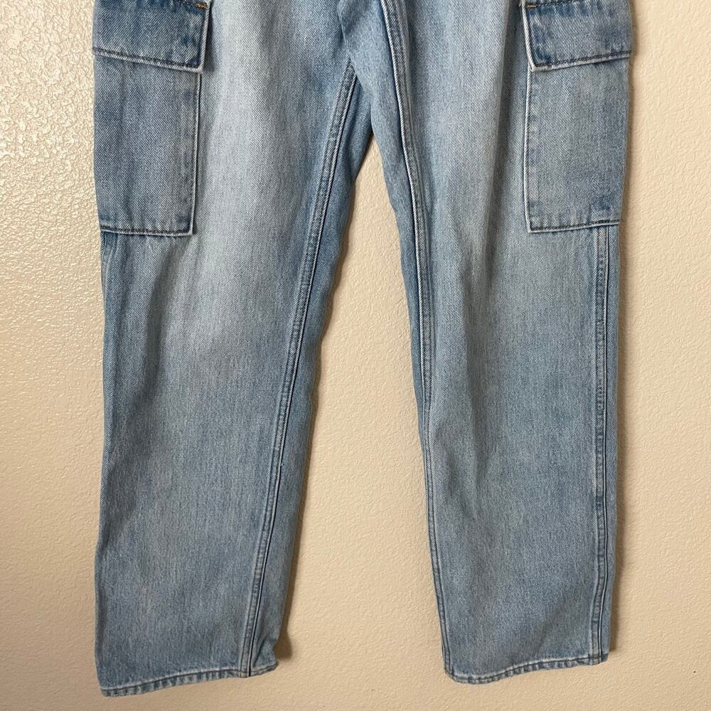 Denim Forum Jeans Womens Size 23 Cargo Blue Denim 90s Edie Low Rise‎ Y2K Cotton - Picture 6 of 14